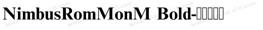 NimbusRomMonM Bold字体转换